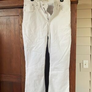 Madewell Classic White Jeans Cali Demi Bootcut Size 32